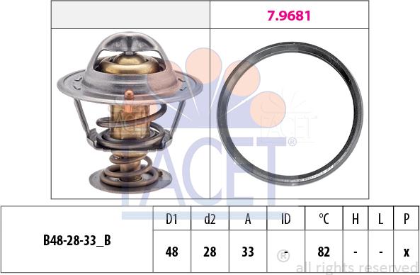 FACET 7.8724 - Termostats, Dzesēšanas šķidrums autodraugiem.lv