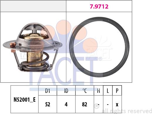 FACET 7.8725 - Termostats, Dzesēšanas šķidrums autodraugiem.lv