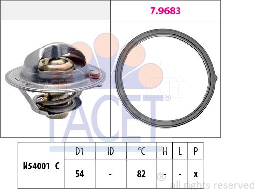 FACET 7.8727 - Termostats, Dzesēšanas šķidrums autodraugiem.lv