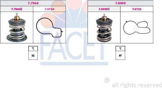 FACET 7.7963KK - Termostats, Dzesēšanas šķidrums autodraugiem.lv