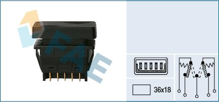 FAE 62660 - Slēdzis, Stikla pacēlājmehānisms autodraugiem.lv