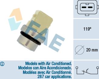 FAE 35310 - Devējs, Dzesēšanas šķidruma temperatūra autodraugiem.lv