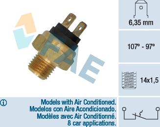 FAE 36030 - Termoslēdzis, Radiatora ventilators autodraugiem.lv