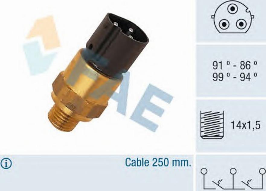 FAE 38100 - Termoslēdzis, Radiatora ventilators autodraugiem.lv