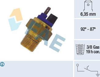 FAE 37651 - Termoslēdzis, Radiatora ventilators autodraugiem.lv
