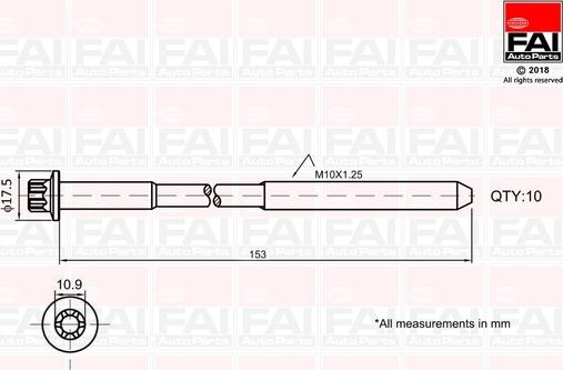 FAI AutoParts B701 - Cilindru galvas skrūvju komplekts autodraugiem.lv