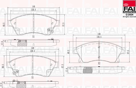 FAI AutoParts BP149 - Bremžu uzliku kompl., Disku bremzes autodraugiem.lv