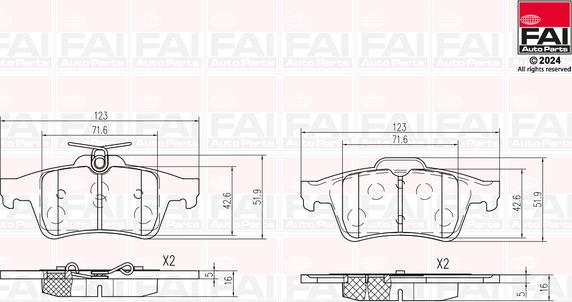 FAI AutoParts BP158 - Bremžu uzliku kompl., Disku bremzes autodraugiem.lv