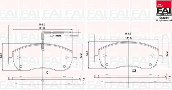 FAI AutoParts BP165 - Bremžu uzliku kompl., Disku bremzes autodraugiem.lv