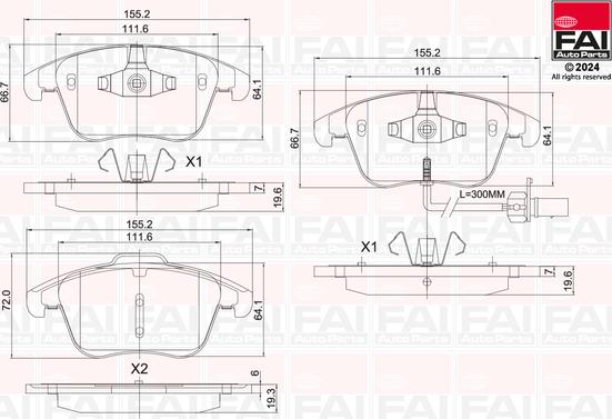 FAI AutoParts BP160 - Bremžu uzliku kompl., Disku bremzes autodraugiem.lv