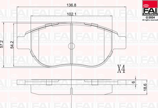 FAI AutoParts BP161 - Bremžu uzliku kompl., Disku bremzes autodraugiem.lv