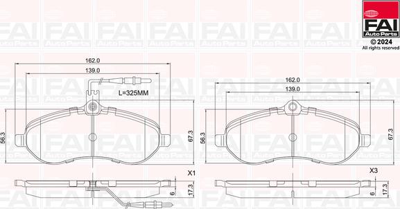 FAI AutoParts BP168 - Bremžu uzliku kompl., Disku bremzes autodraugiem.lv