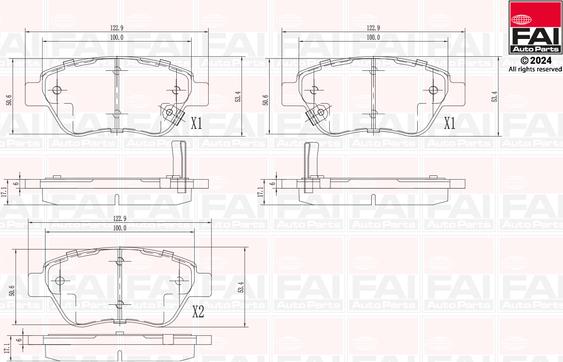 FAI AutoParts BP109 - Bremžu uzliku kompl., Disku bremzes autodraugiem.lv