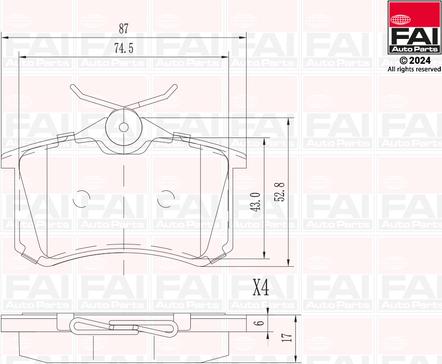 FAI AutoParts BP100 - Bremžu uzliku kompl., Disku bremzes autodraugiem.lv