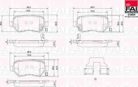 FAI AutoParts BP108 - Bremžu uzliku kompl., Disku bremzes autodraugiem.lv