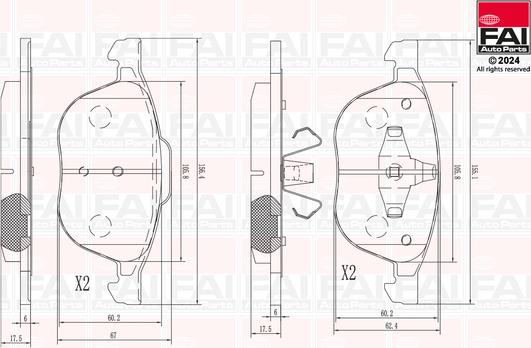 FAI AutoParts BP103 - Bremžu uzliku kompl., Disku bremzes autodraugiem.lv