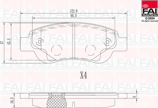 FAI AutoParts BP107 - Bremžu uzliku kompl., Disku bremzes autodraugiem.lv