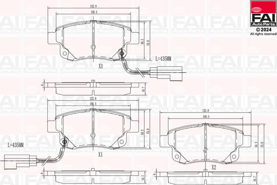 FAI AutoParts BP119 - Bremžu uzliku kompl., Disku bremzes autodraugiem.lv