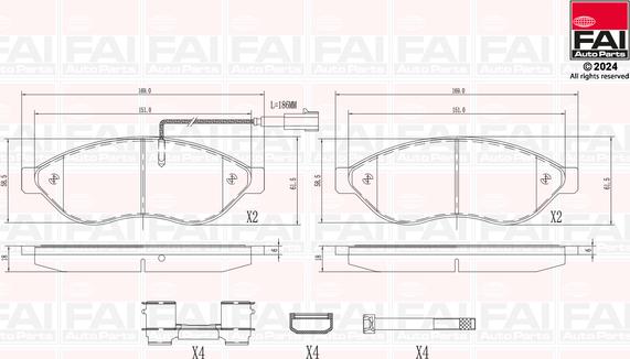 FAI AutoParts BP114 - Bremžu uzliku kompl., Disku bremzes autodraugiem.lv