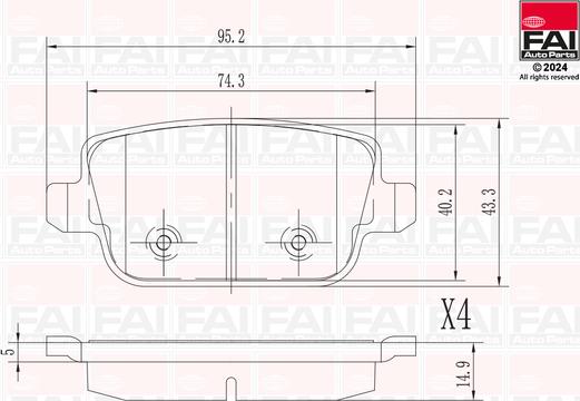 FAI AutoParts BP110 - Bremžu uzliku kompl., Disku bremzes autodraugiem.lv