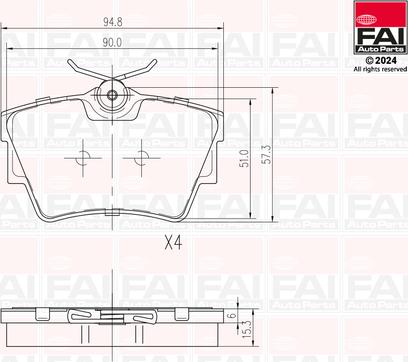 FAI AutoParts BP118 - Bremžu uzliku kompl., Disku bremzes autodraugiem.lv