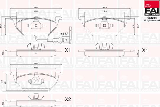 FAI AutoParts BP113 - Bremžu uzliku kompl., Disku bremzes autodraugiem.lv