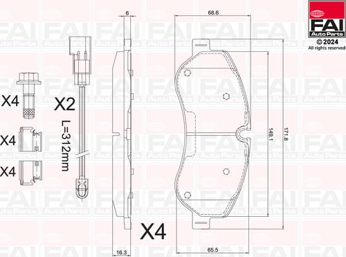 FAI AutoParts BP112 - Bremžu uzliku kompl., Disku bremzes autodraugiem.lv