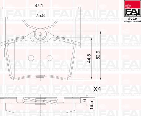 FAI AutoParts BP135 - Bremžu uzliku kompl., Disku bremzes autodraugiem.lv