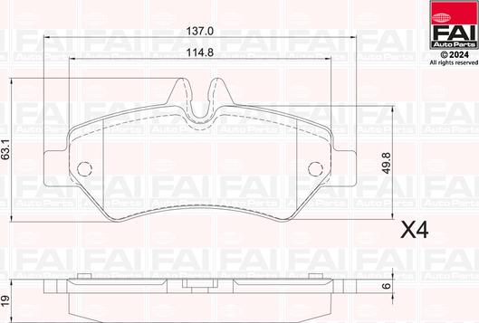 FAI AutoParts BP133 - Bremžu uzliku kompl., Disku bremzes autodraugiem.lv