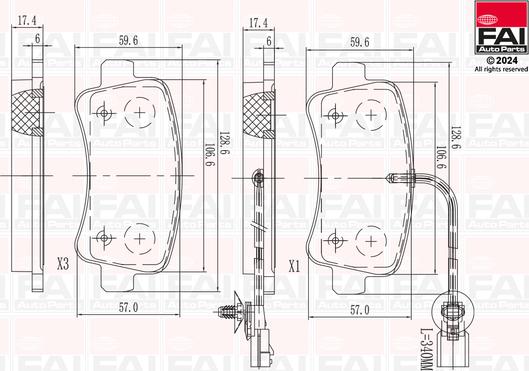 FAI AutoParts BP125 - Bremžu uzliku kompl., Disku bremzes autodraugiem.lv