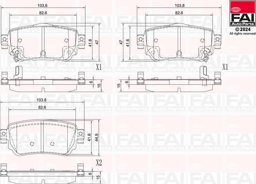 FAI AutoParts BP126 - Bremžu uzliku kompl., Disku bremzes autodraugiem.lv