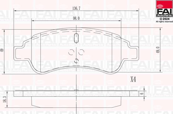 FAI AutoParts BP120 - Bremžu uzliku kompl., Disku bremzes autodraugiem.lv