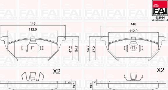 FAI AutoParts BP123 - Bremžu uzliku kompl., Disku bremzes autodraugiem.lv