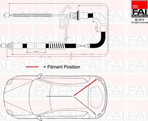 FAI AutoParts FBC0045 - Trose, Stāvbremžu sistēma autodraugiem.lv