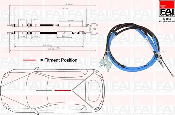 FAI AutoParts FBC0048 - Trose, Stāvbremžu sistēma autodraugiem.lv