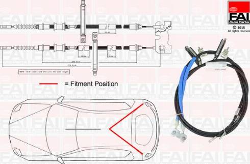 FAI AutoParts FBC0057 - Trose, Stāvbremžu sistēma autodraugiem.lv