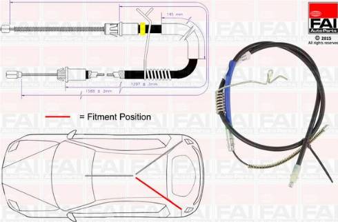 FAI AutoParts FBC0062 - Trose, Stāvbremžu sistēma autodraugiem.lv