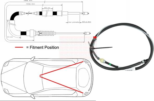 FAI AutoParts FBC0006 - Trose, Stāvbremžu sistēma autodraugiem.lv