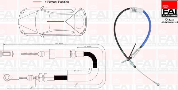 FAI AutoParts FBC0021 - Trose, Stāvbremžu sistēma autodraugiem.lv