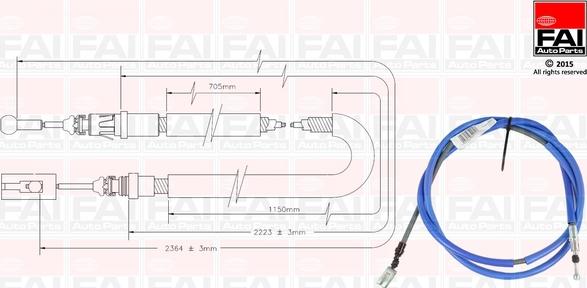 FAI AutoParts FBC0023 - Trose, Stāvbremžu sistēma autodraugiem.lv