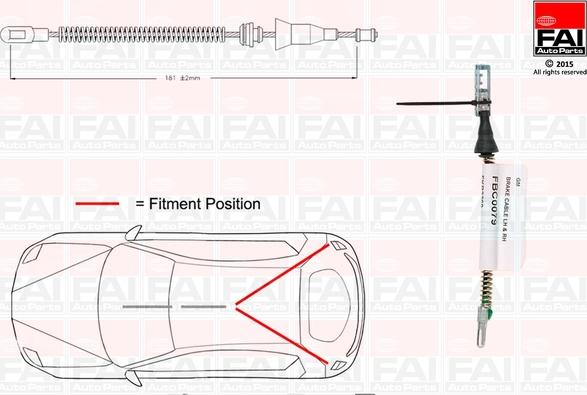 FAI AutoParts FBC0079 - Trose, Stāvbremžu sistēma autodraugiem.lv