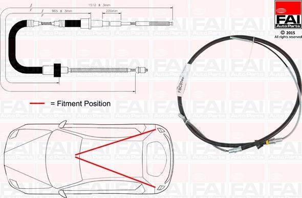 FAI AutoParts FBC0149 - Trose, Stāvbremžu sistēma autodraugiem.lv