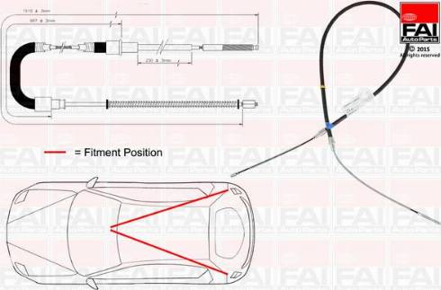 FAI AutoParts FBC0155 - Trose, Stāvbremžu sistēma autodraugiem.lv