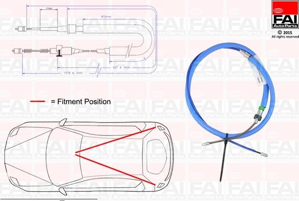 FAI AutoParts FBC0150 - Trose, Stāvbremžu sistēma autodraugiem.lv