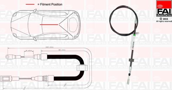 FAI AutoParts FBC0165 - Trose, Stāvbremžu sistēma autodraugiem.lv