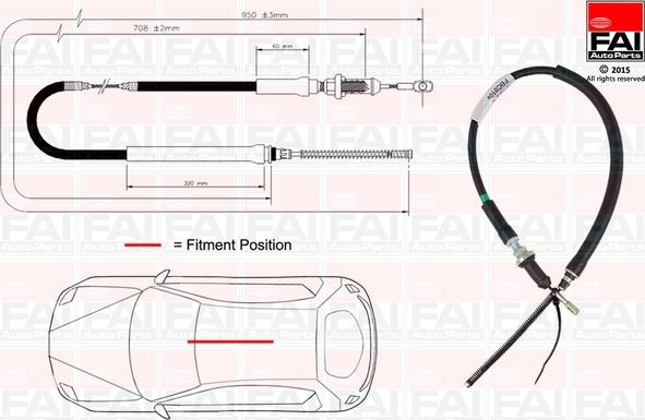 FAI AutoParts FBC0104 - Trose, Stāvbremžu sistēma autodraugiem.lv