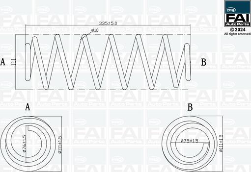 FAI AutoParts FPCS192 - Balstiekārtas atspere autodraugiem.lv