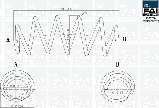 FAI AutoParts FPCS149 - Balstiekārtas atspere autodraugiem.lv