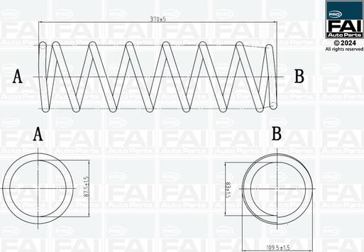 FAI AutoParts FPCS114 - Balstiekārtas atspere autodraugiem.lv