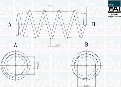 FAI AutoParts FPCS112 - Balstiekārtas atspere autodraugiem.lv